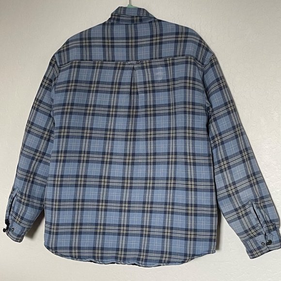 Sorel Men's Blue Plaid Heavy-Duty Shacket Size Med Outdoors Winter Gingham Snow - Picture 2 of 8